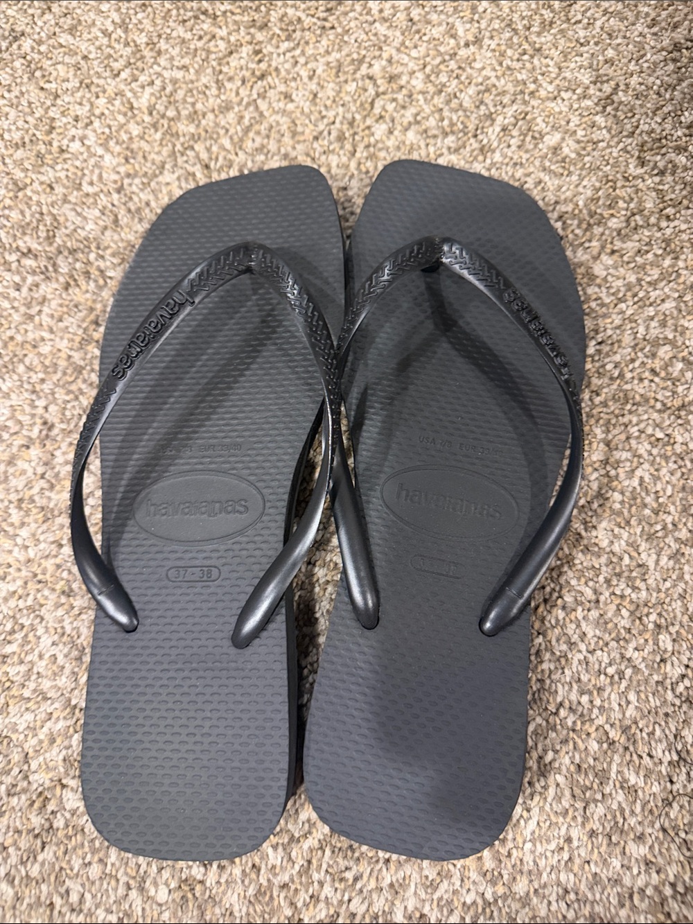 Havaianas Women's Slim Black Flip Sandals